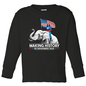 Making History 05 November 2024 Kamala Harris Toddler Long Sleeve Shirt