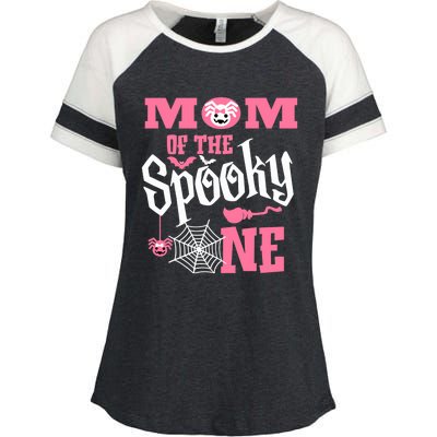 Mom Halloween 1st Birthday Matching Family Spooky One Girl Enza Ladies Jersey Colorblock Tee