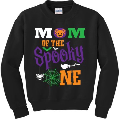 Mom Halloween 1st Birthday Matching Family Spooky One Boy Kids Sweatshirt