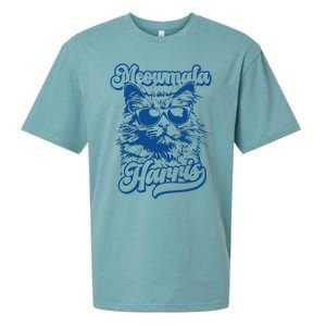 Meowmala Harris 2024 Funny Cat Lady Sueded Cloud Jersey T-Shirt