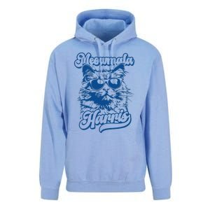 Meowmala Harris 2024 Funny Cat Lady Unisex Surf Hoodie