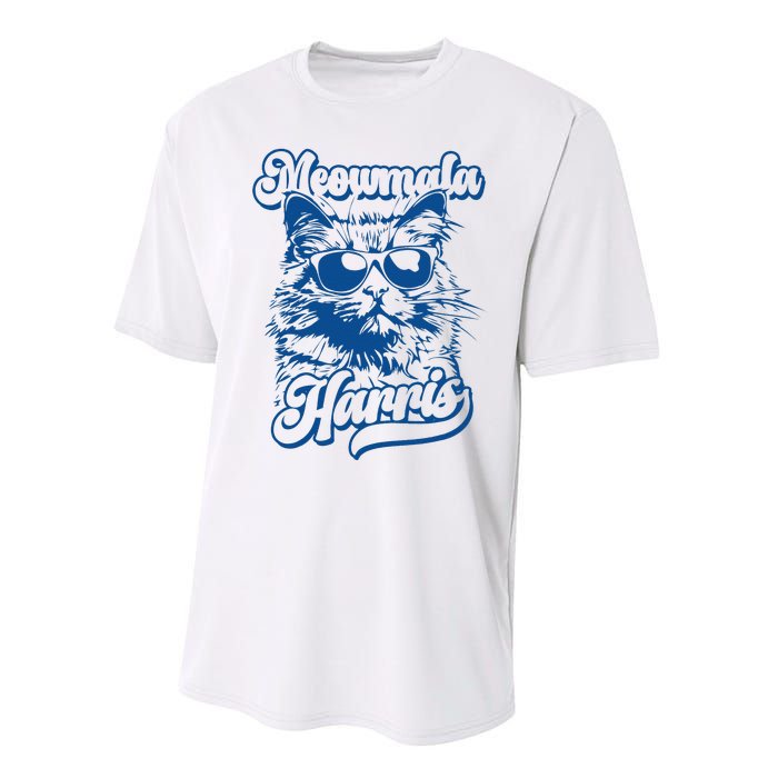 Meowmala Harris 2024 Funny Cat Lady Performance Sprint T-Shirt