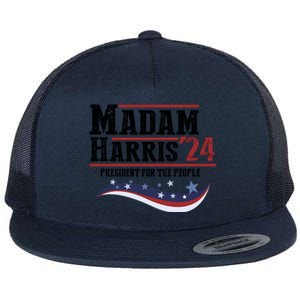 Madam Harris 2024 President For The People Flat Bill Trucker Hat