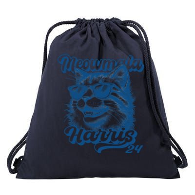 Meowmala Harris 2024 Funny Cat Lady Vote Gift Drawstring Bag