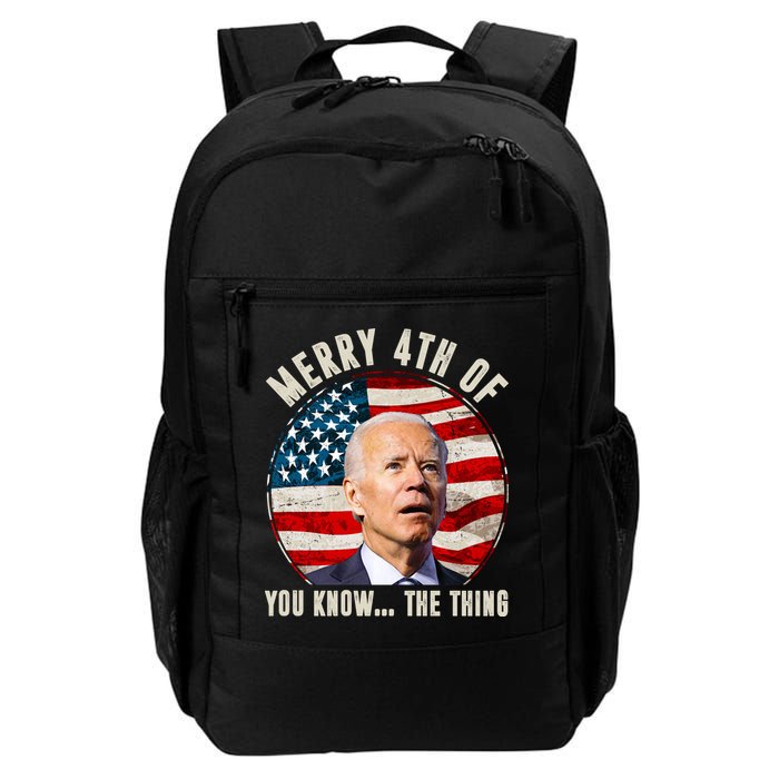 Merry Happy 4th Of You Know The Thing Funny Biden Confused Backpack