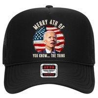 Merry Happy 4th Of You Know The Thing Funny Biden Confused Trucker Hat