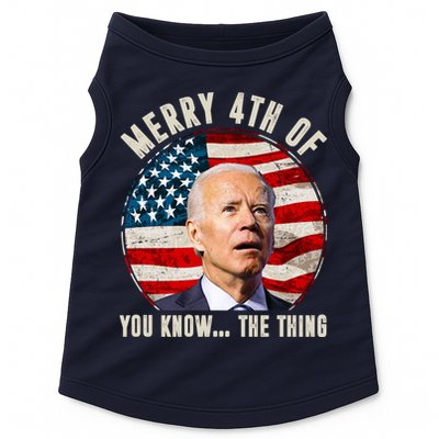 Merry Happy 4th Of You Know The Thing Funny Biden Confused Doggie Tank