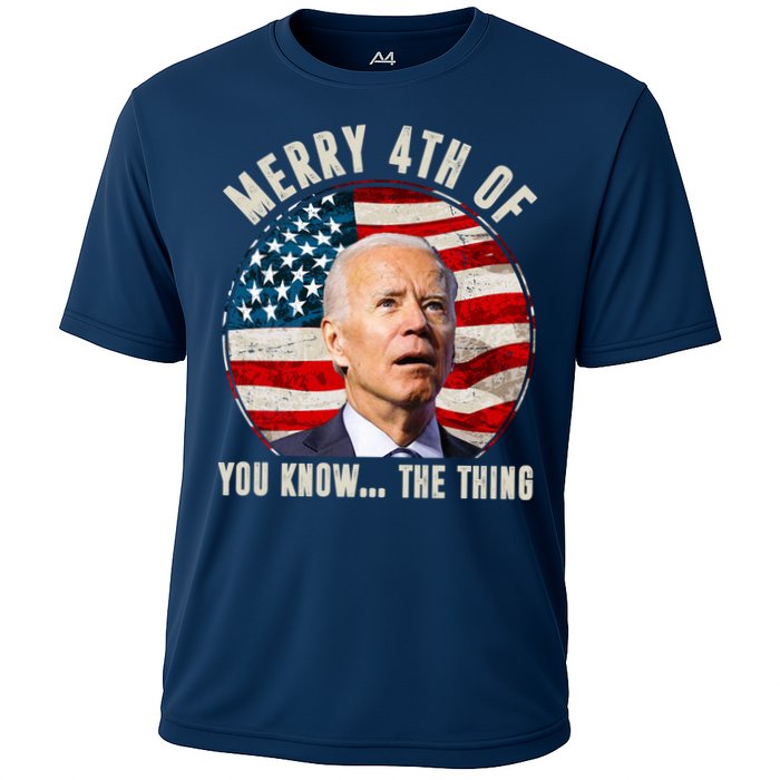 Merry Happy 4th Of You Know The Thing Funny Biden Confused Performance Shirt