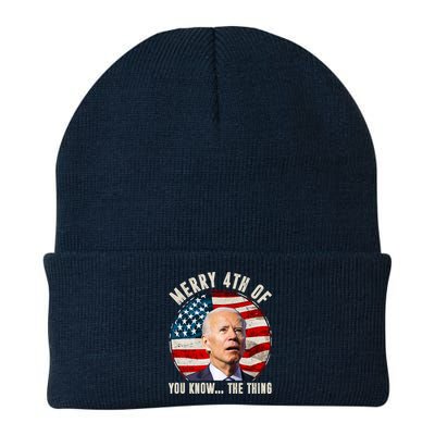 Merry Happy 4th Of You Know The Thing Funny Biden Confused Beanie