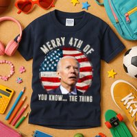 Merry Happy 4th Of You Know The Thing Funny Biden Confused Kids T-Shirt