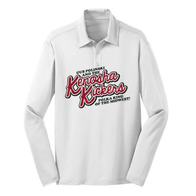 Mens Home Alone Kenosha Kickers Logo Silk Touch Performance Long Sleeve Polo