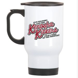 Mens Home Alone Kenosha Kickers Logo Stainless Steel Travel Mug