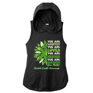 Mental Health Awareness You Matter Ladies PosiCharge Tri-Blend Wicking Draft Hoodie Tank