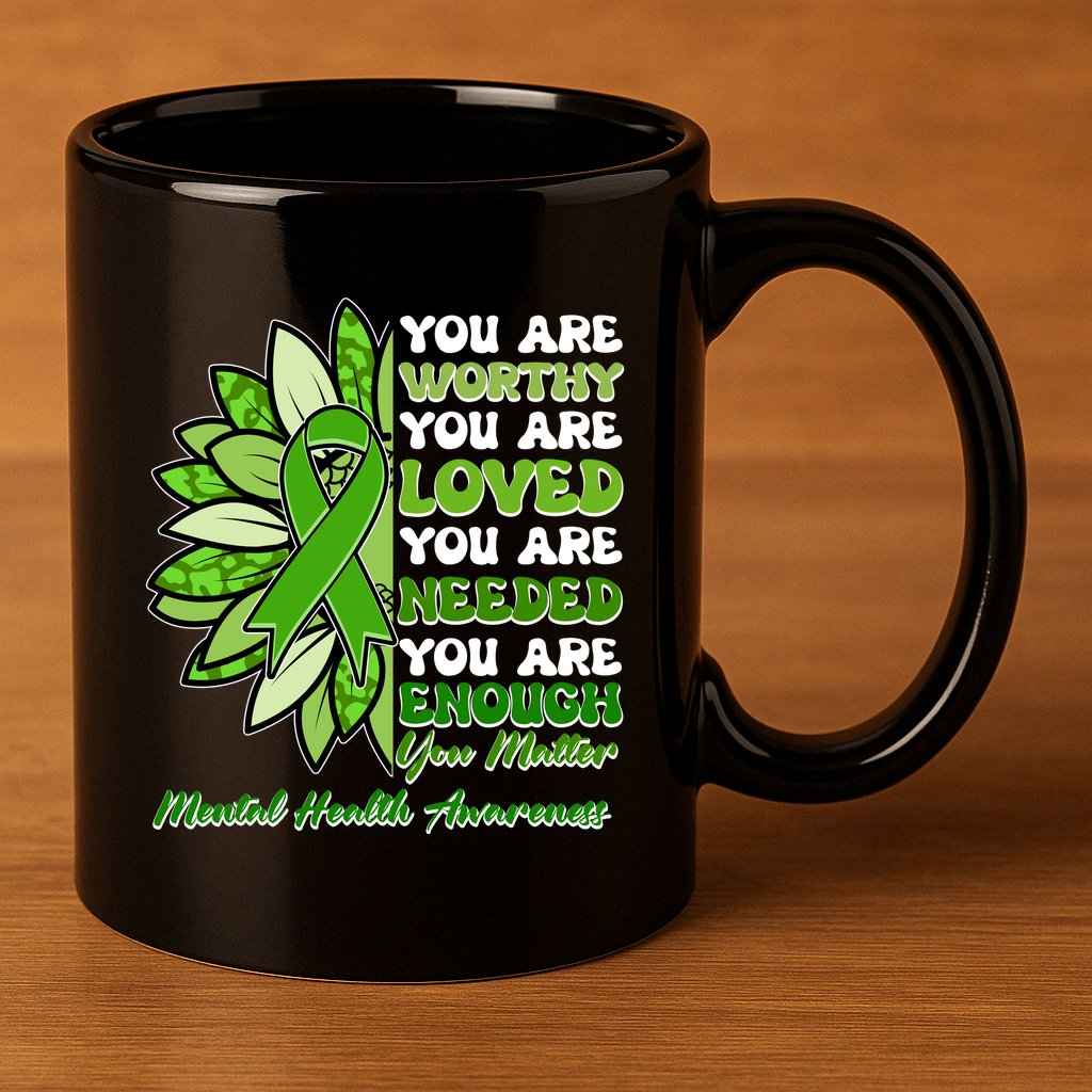 Mental Health Awareness You Matter 11oz C Handle Ceramic Mug