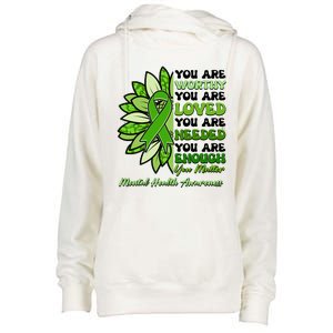 Mental Health Awareness You Matter Womens Funnel Neck Pullover Hood