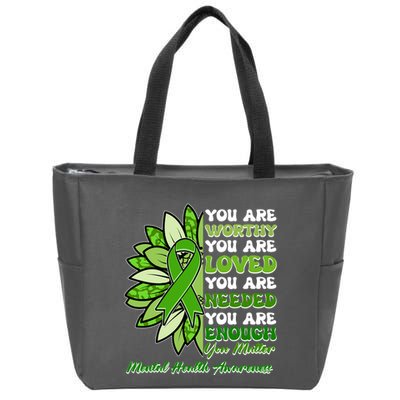 Mental Health Awareness You Matter Zip Tote Bag