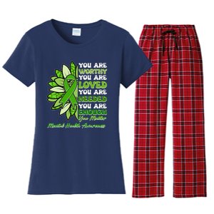 Mental Health Awareness You Matter Women's Flannel Pajama Set