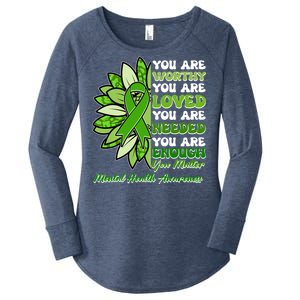 Mental Health Awareness You Matter Women's Perfect Tri Tunic Long Sleeve Shirt