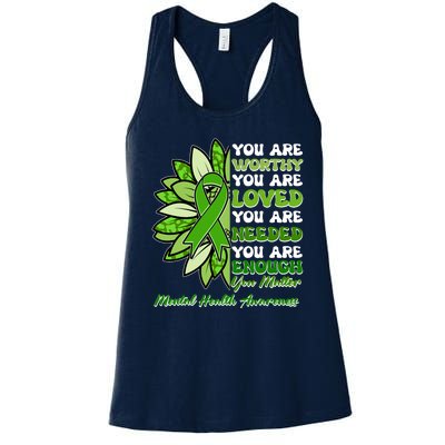 Mental Health Awareness You Matter Women's Racerback Tank