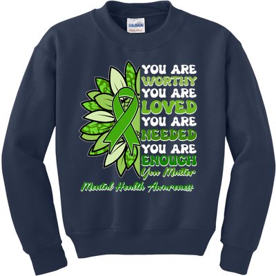 Mental Health Awareness You Matter Kids Sweatshirt