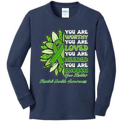 Mental Health Awareness You Matter Kids Long Sleeve Shirt