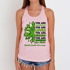 Mental Health Awareness You Matter Women's Knotted Racerback Tank