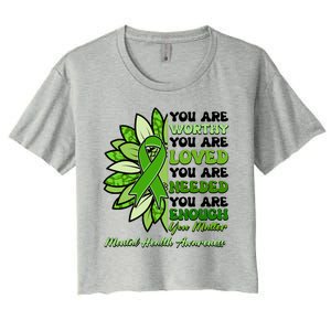 Mental Health Awareness You Matter Women's Crop Top Tee