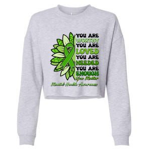 Mental Health Awareness You Matter Cropped Pullover Crew