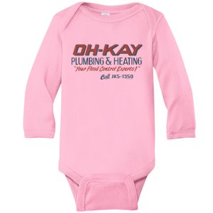 Mens Home Alone OHKAY Plumbing & Heating Baby Long Sleeve Bodysuit