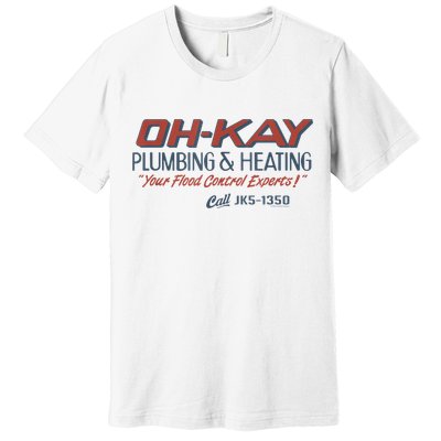 Mens Home Alone OHKAY Plumbing & Heating Premium T-Shirt