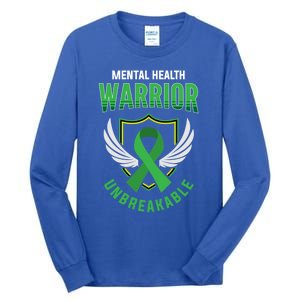 Mental Health Awareness Or Tal Health Warrior Unbreakable Gift Tall Long Sleeve T-Shirt