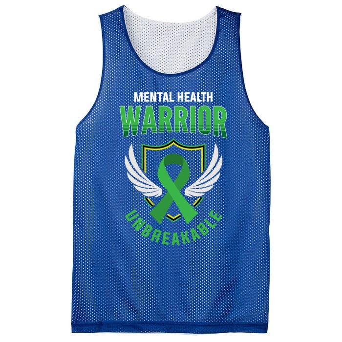 Mental Health Awareness Or Tal Health Warrior Unbreakable Gift Mesh Reversible Basketball Jersey Tank