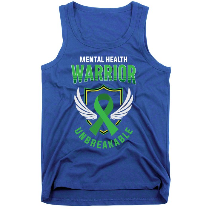 Mental Health Awareness Or Tal Health Warrior Unbreakable Gift Tank Top