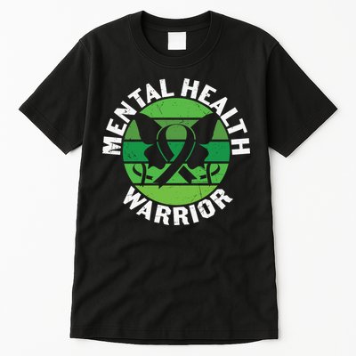 Mental Health Awareness Funny Mental Health Warrior Gift Tall T-Shirt