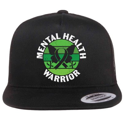 Mental Health Awareness Funny Mental Health Warrior Gift Flatbill Hat