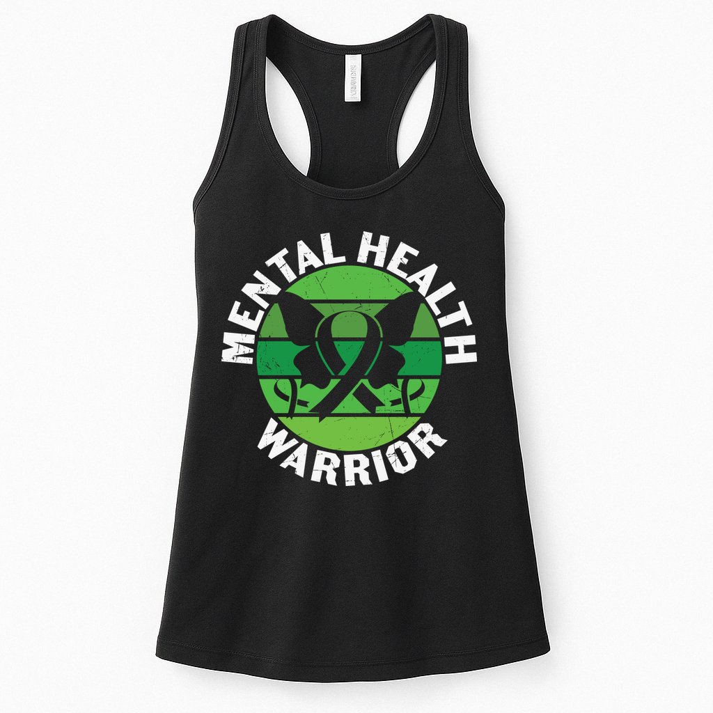 Mental Health Awareness Funny Mental Health Warrior Gift Womens Tank Top