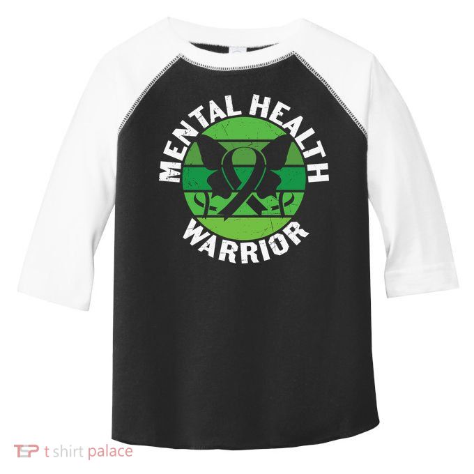 Mental Health Awareness Funny Mental Health Warrior Gift Toddler Fine Jersey T-Shirt