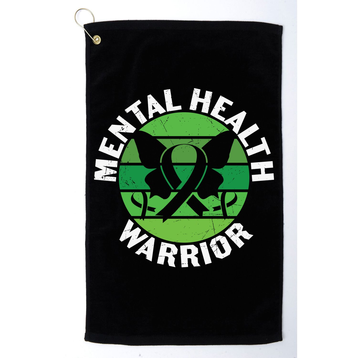 Mental Health Awareness Funny Mental Health Warrior Gift Golf Towel