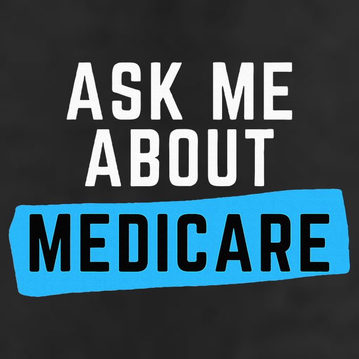 Medicare Health Ask Me About Medicare 7 Panel Mesh Trucker Snapback Hat