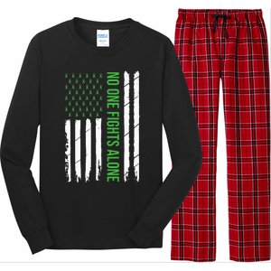 Mental Health Awareness Green Ribbon Long Sleeve Pajama Set