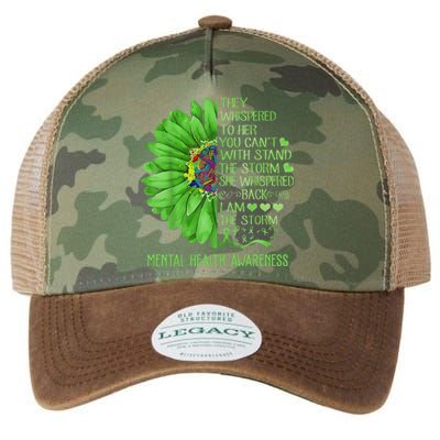 Mental Health Awareness Matters Sunflower I Am The Storm Legacy Tie Dye Trucker Hat