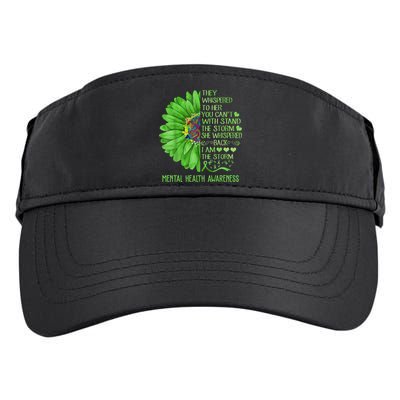 Mental Health Awareness Matters Sunflower I Am The Storm Adult Drive Performance Visor