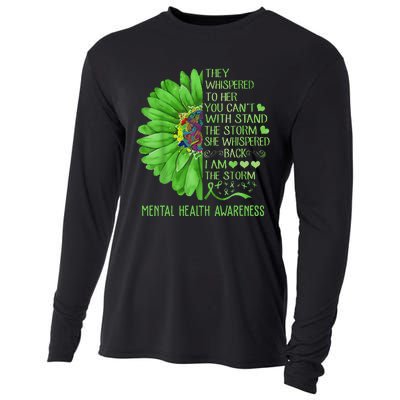 Mental Health Awareness Matters Sunflower I Am The Storm Cooling Performance Long Sleeve Crew