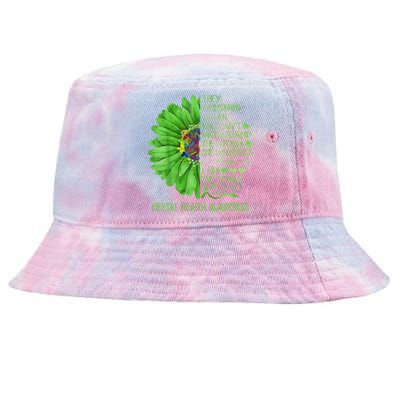 Mental Health Awareness Matters Sunflower I Am The Storm Tie-Dyed Bucket Hat