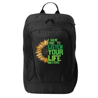 Mental Health Awareness I Have Time To Listen Matter City Backpack