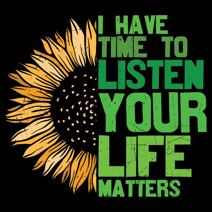 Mental Health Awareness I Have Time To Listen Matter Bucket Hat