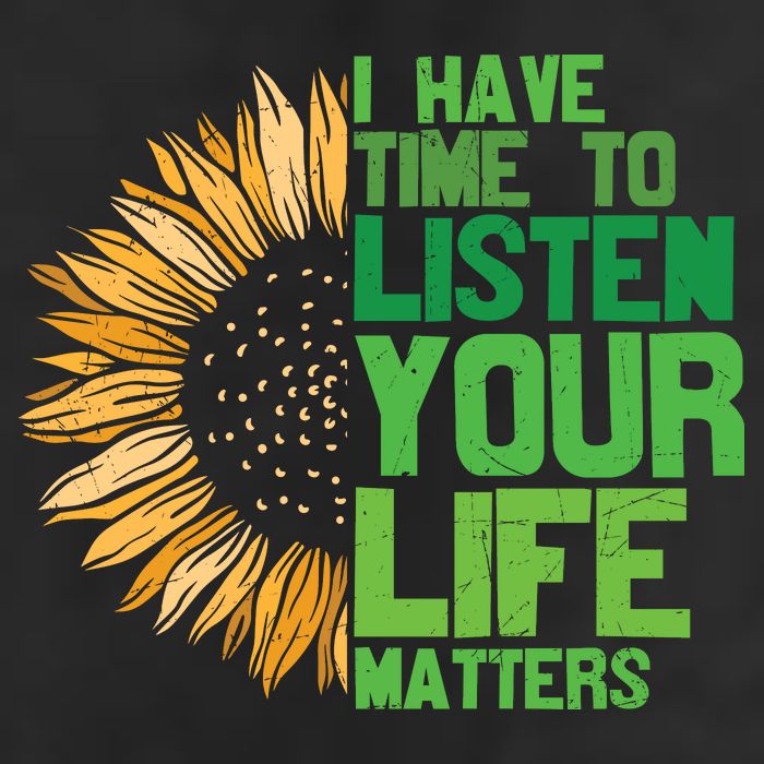 Mental Health Awareness I Have Time To Listen Matter Golf Towel
