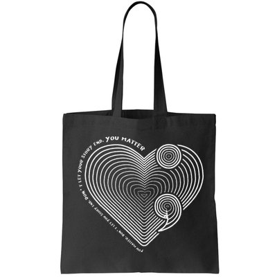Mental Health Awareness Heart SemiColon Anti Suicide Bag