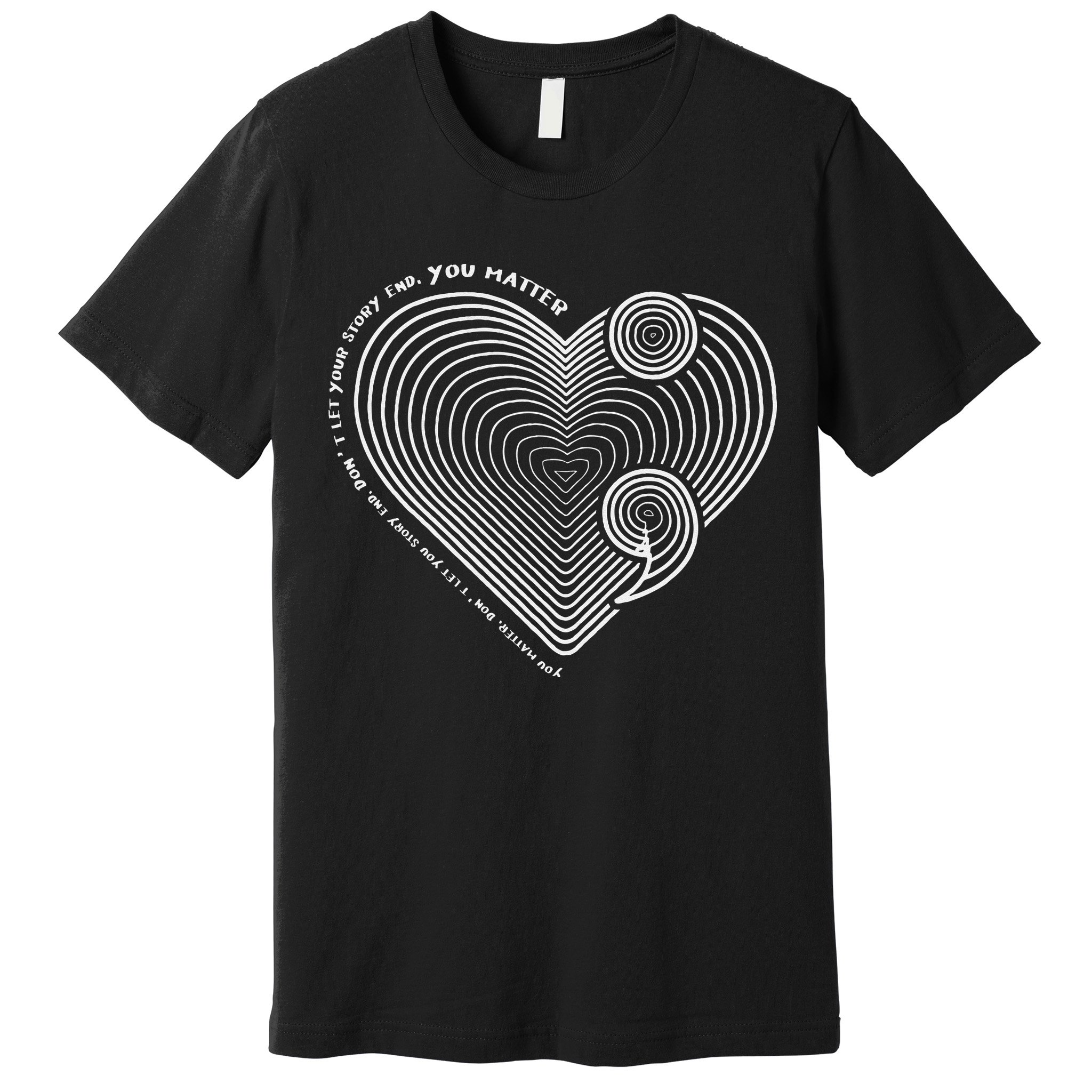 Mental Health Awareness Heart SemiColon Anti Suicide Premium T-Shirt