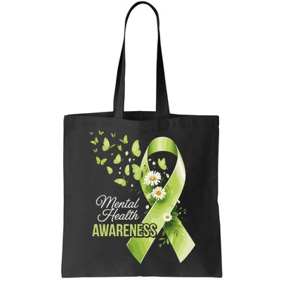 Mental Health Awareness Butterfly Green Ribbon  Bag